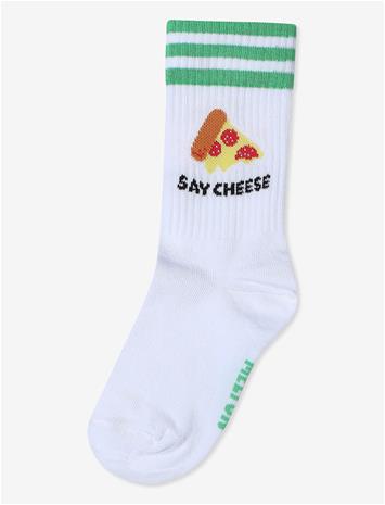 MELTON Pizza Socks - WHITE - 27/30