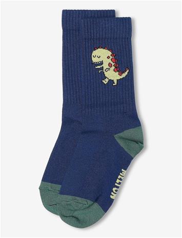 MELTON Dino Socks - NAVY INK - 35/39