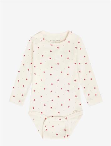 MINYMO Body Ls Aop Rib - EGGNOG - 92