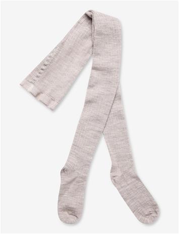 MP DENMARK Wool Rib Tights - LIGHT BROWN MELANGE - 164