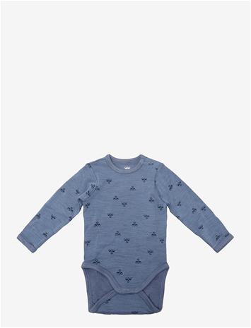 HUMMEL Hmlmini Wool Body L/S - FLINT STONE - 62