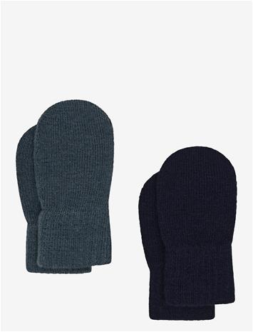 CELAVI Magic Baby Mittens 2-Pack - NAVY - 0-12M
