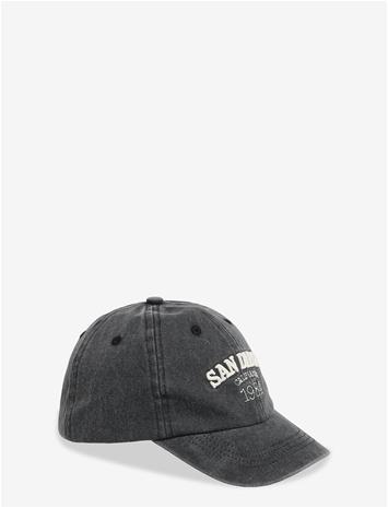 Mango Cap With Embroidered Text - Black - 10-14
