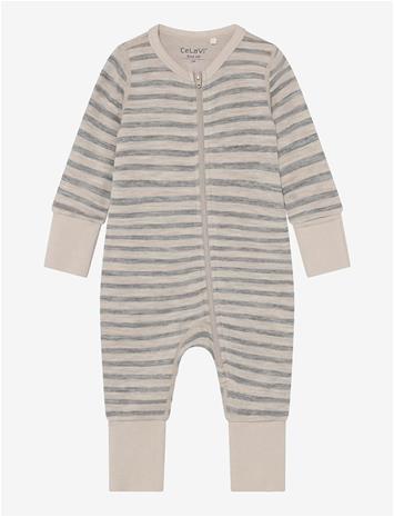 CELAVI Jumpsuit Ls - Yd Stripe - QUIET SHADE - 80 – kuva 2/2