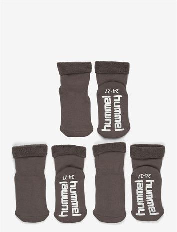 HUMMEL Hmlmini Non Slip 3-Pack Sock - DARK GULL GRAY - 21/23