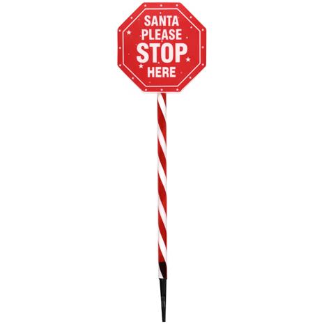 Santa Please Stop Here Valokyltti, 59 cm
