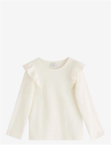 LINDEX Long-Sleeved Top - LIGHT DUSTY WHITE - 134