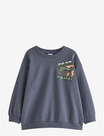 LINDEX Sweatshirt With Brushed Inside - DARK GREY - 122