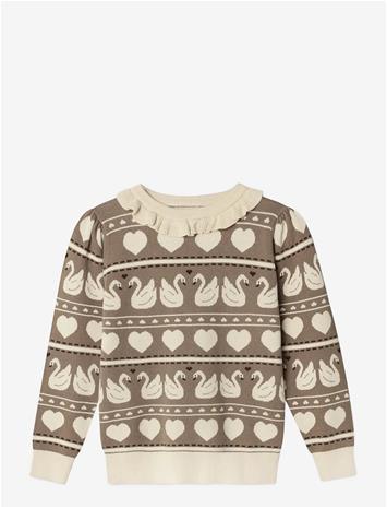 FLIINK Lovely Multi Pullover - SANDSHELL MULTI - 6-7Y(120 cm)