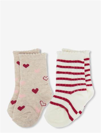 MANGO 2 Pack Printed Socks - RED - 94