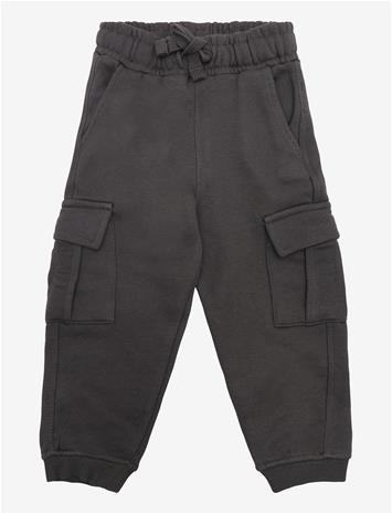 MANGO Cotton Cargo Trousers - CHARCOAL - 86