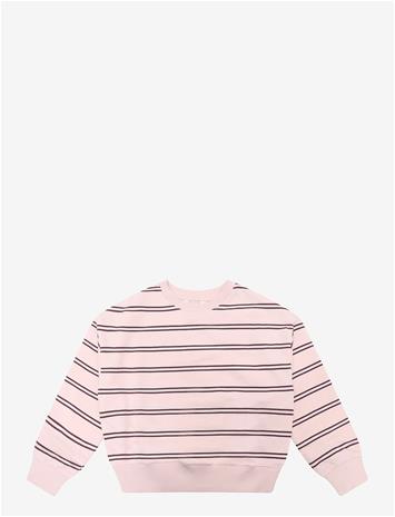 MANGO Striped Cotton-Blend Sweatshirt - PINK - 128