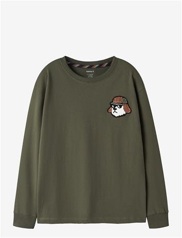 NAME IT Nkmosvaldi Ls Nreg Top Box - OLIVE NIGHT - 116
