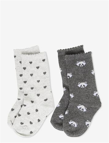 MANGO 2 Pack Printed Socks - DARK GREY - 104
