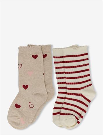 MANGO Pack Of 2 Ribbed Patterned Socks - RED - 31-34