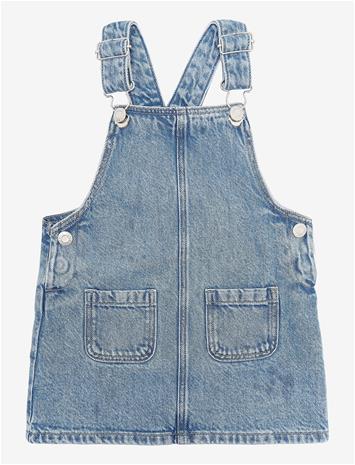 MANGO Short Denim Pinafore - OPEN BLUE - 98