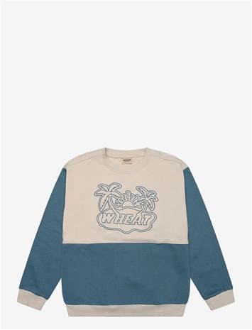 WHEAT Sweatshirt L/S Steff - BLUE TEAL - 128