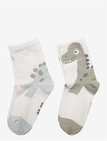 MINYMO Socks W. 3D Effect (2-Pack) - WILLAM GRAY - 15\18
