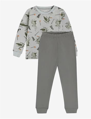 MINYMO Pyjamas Ls Set Aop - PROFILE GRAY - 128