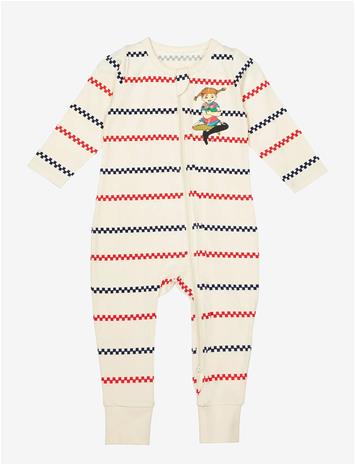 Peppi Pitkätossu Ruudullinen Pyjama, Kitt, 74