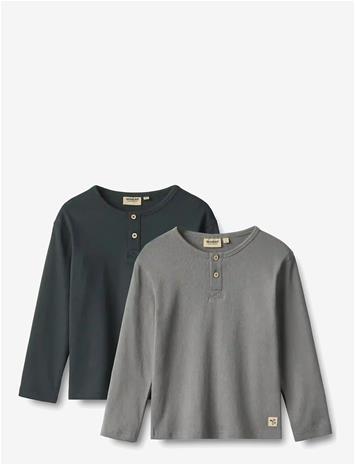 WHEAT T-Shirt L/S Morris - FLINT - 92