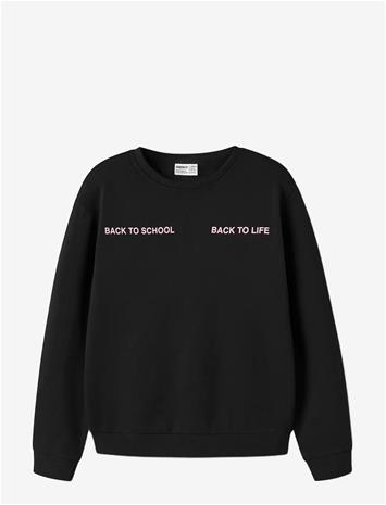 NAME IT Nkflioca Ls Nreg Sweat Bru - BLACK - 134-140
