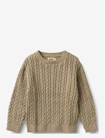 WHEAT Knit Pullover L/S Oliver - GRAVEL - 110