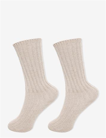 MP DENMARK Bellie Long Socks - BEIGE MELANGE - 37/39 – kuva 2/2