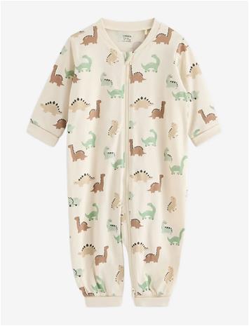 LINDEX Pyjamas With Dinosaurs - LIGHT BEIGE - 92