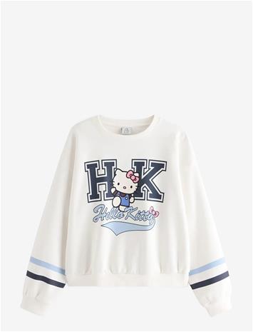LINDEX Hello Kitty Sweatshirt With Brushed Inside - OFF WHITE - 158/164