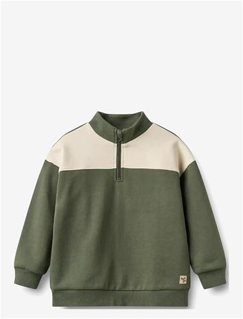 WHEAT Half Zip Sweatshirt L/S Matteo - THYME - 122