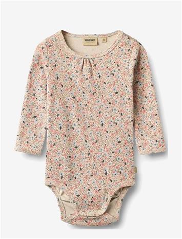 WHEAT Body L/S Liv - GREY CLOUD FLOWERS - 68