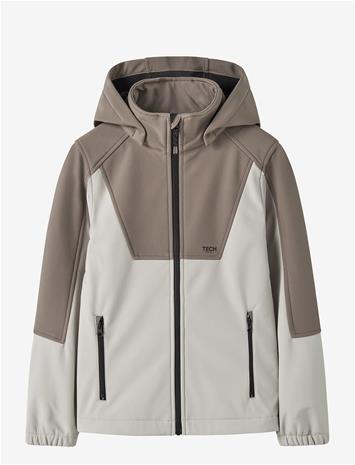 NAME IT Nknalfa08 Softshell Jacket Block Fo1 - WALNUT - 134