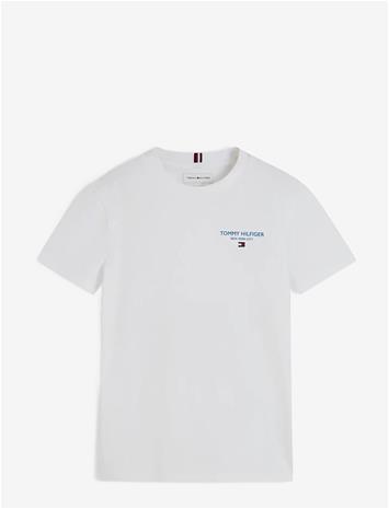 TOMMY HILFIGER Essential Logo Tee Ss - WHITE - 176