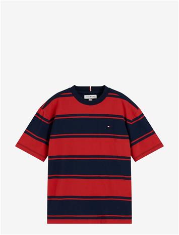 TOMMY HILFIGER Essential Stripe Tee Ss - RED GLARE - 140