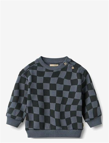 WHEAT Sweatshirt L/S Elliot - NAVY BLUE CHECK - 74 – kuva 2/2