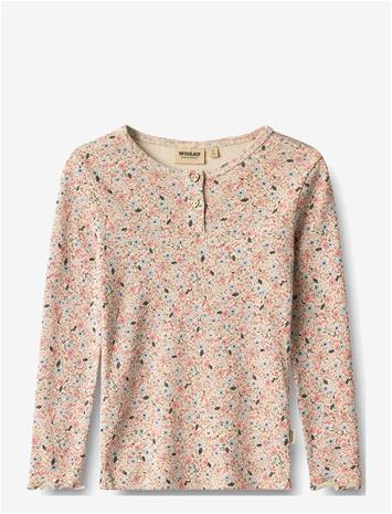 WHEAT T-Shirt L/S Eja - GREY CLOUD FLOWERS - 128 – kuva 2/2