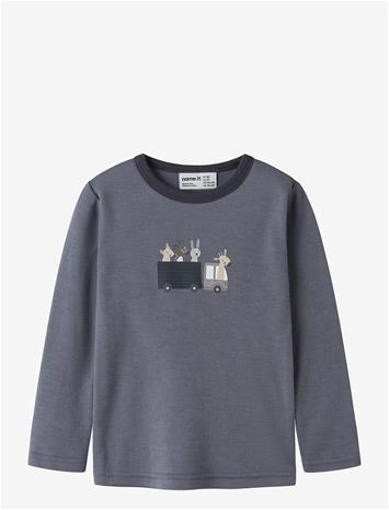NAME IT Nmmwillit Wool Ls Top - FOLKSTONE GRAY - 104