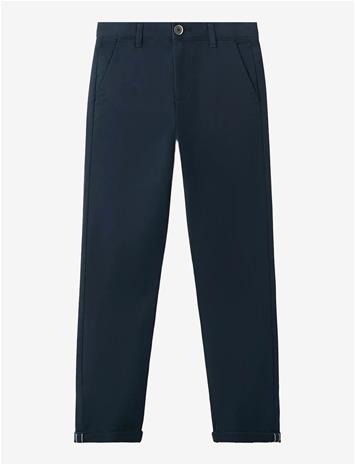 MANGO Chino Trousers With Turn-Up Hem - NAVY - 152