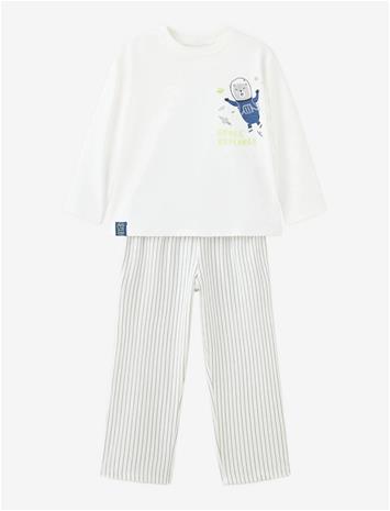 MANGO Full Printed Cotton Pyjamas Set - WHITE - 110