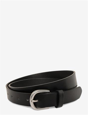 MANGO Faux-Leather Belt - BLACK - S