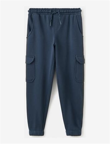 MANGO Drawstring Jogger Trousers - NAVY - 128