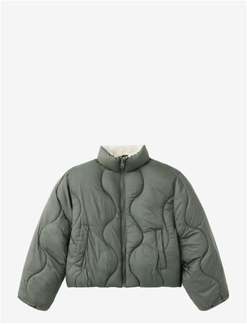 MANGO Quilted Jacket - BEIGE - KHAKI - 146