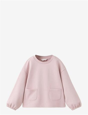 MANGO Cotton Sweatshirt With Pockets - PINK - 110