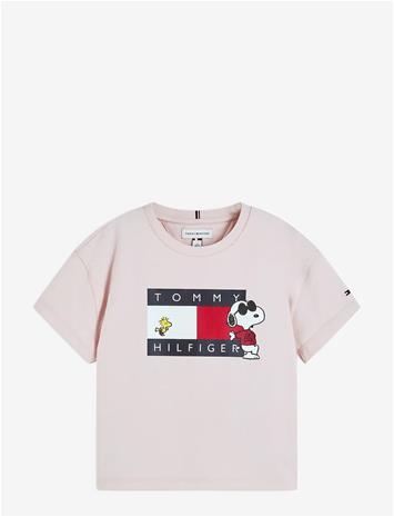 TOMMY HILFIGER Peanuts Flag Tee Ss - WHIMSY PINK - 128