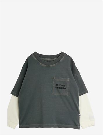 MINI RODINI M.rodini Field Notes Emb Ls Tee - GREY - 128/134