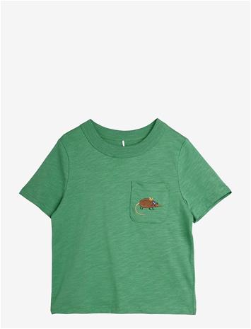 MINI RODINI Elephant Shrew Emb Ss Tee - BLACK - 80/86