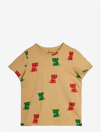 MINI RODINI Kittens Aop Ss Tee - BEIGE - 68/74 – kuva 2/2