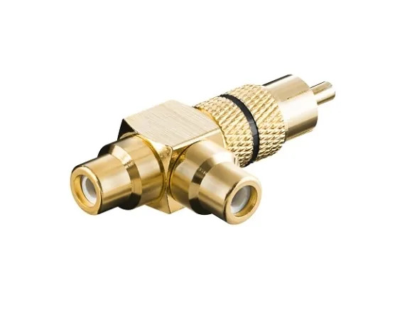 Pro Audio adapter RCA T-plug - Musta