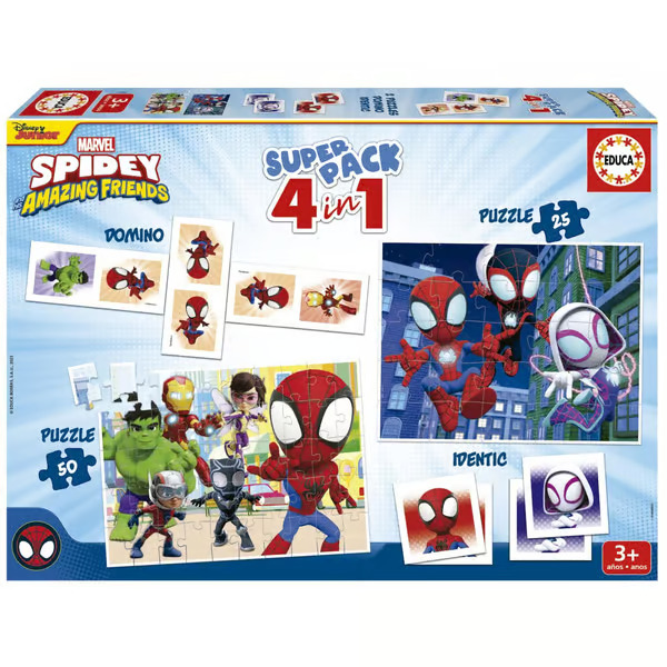 Educa Spidey Superpack 4 In 1 Pelit ja palapelit